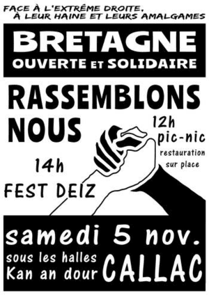 Rassemblement antifascite 5 nov 2022 Callac